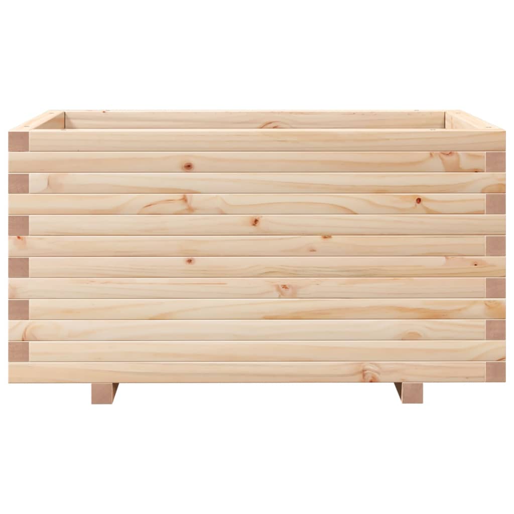 Vaso/floreira de jardim 90x60x49,5 cm madeira de pinho maciça
