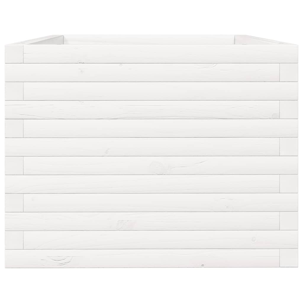 Vaso/floreira de jardim 90x60x49,5 cm pinho maciço branco