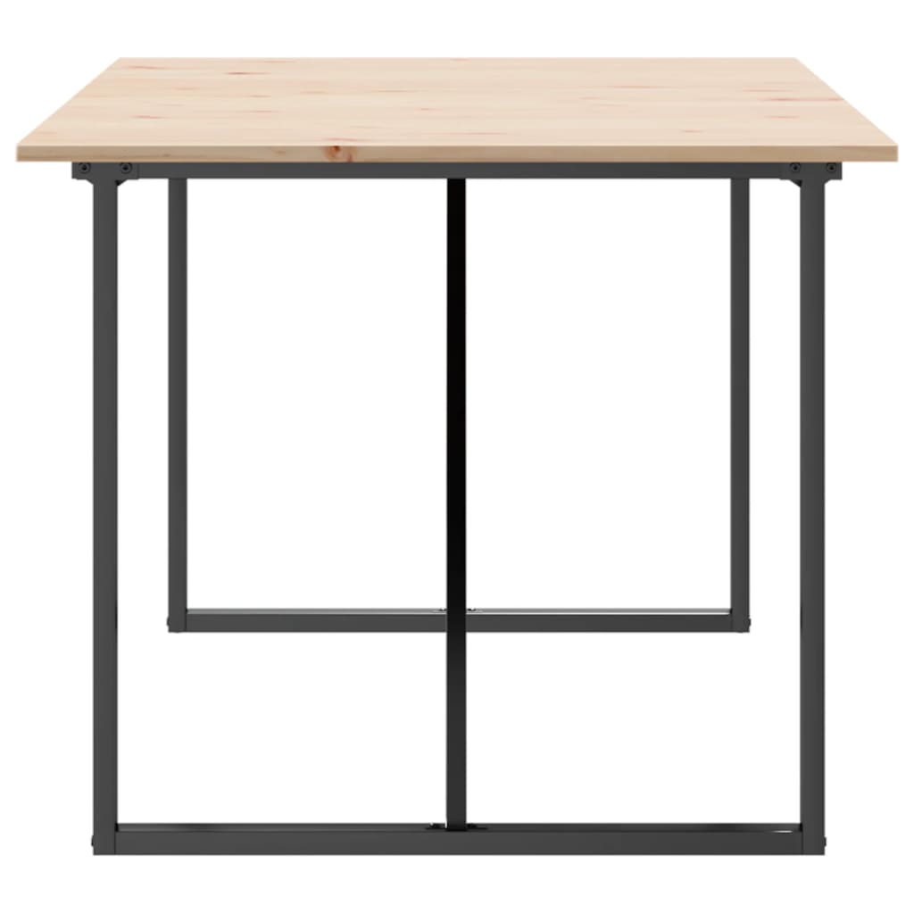 Mesa de jantar estrutura em O 180x90x75cm pinho e aço