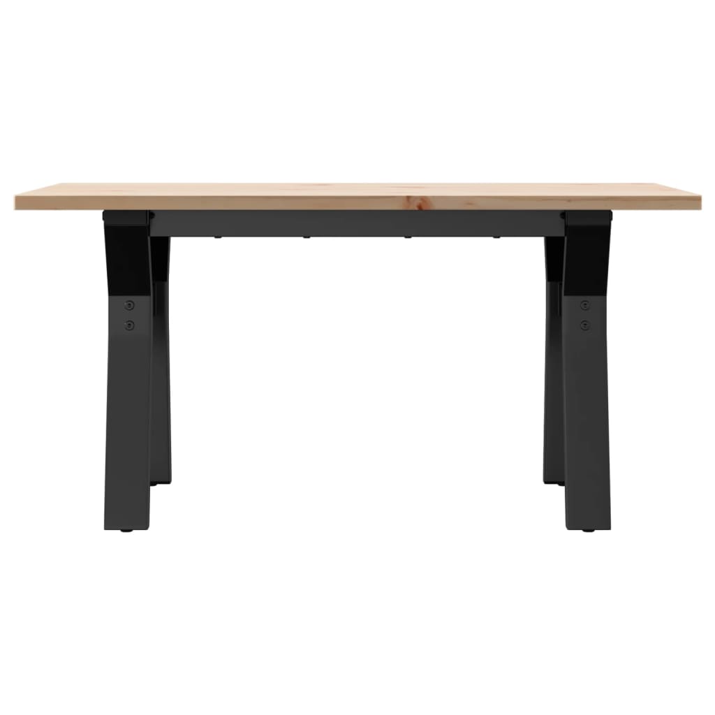 Mesa de centro estrutura em Y 80x50x40 cm pinho e aço