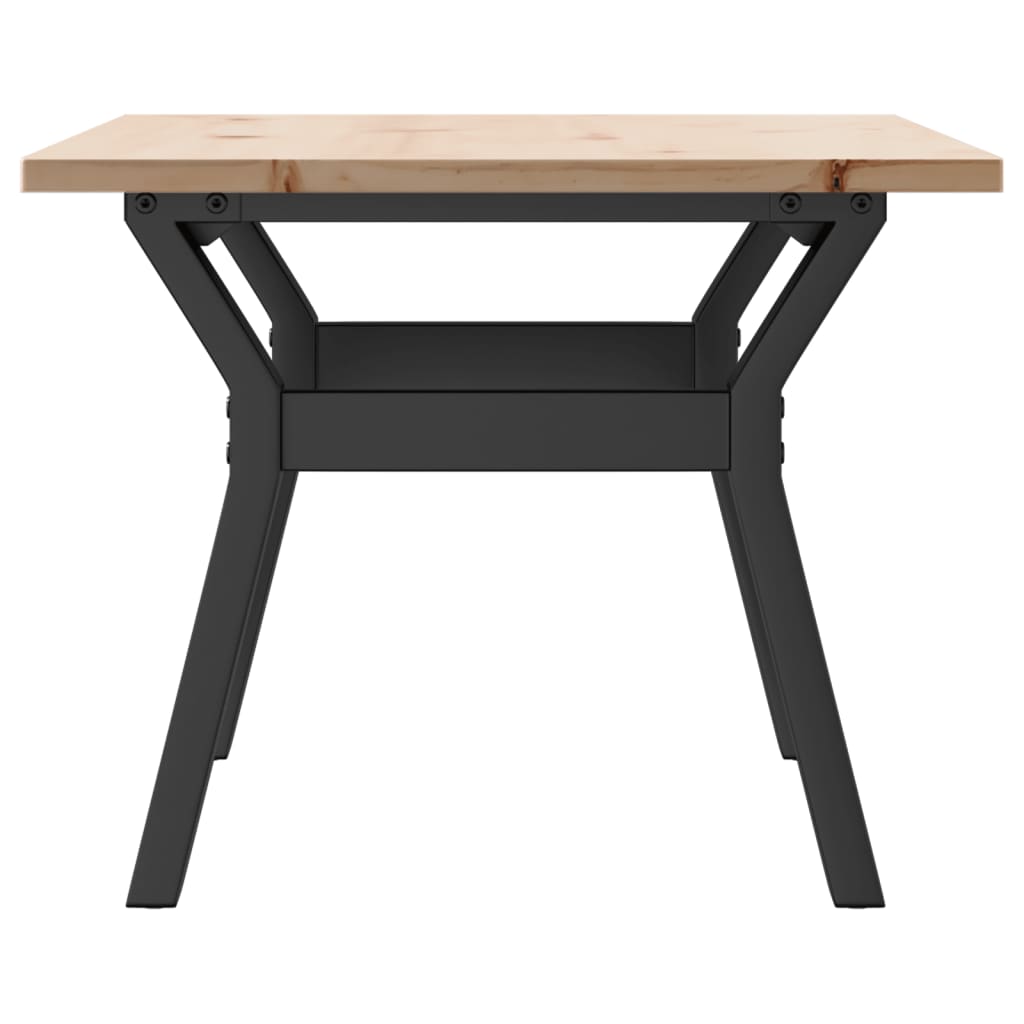 Mesa de centro estrutura em Y 80x50x40 cm pinho e aço