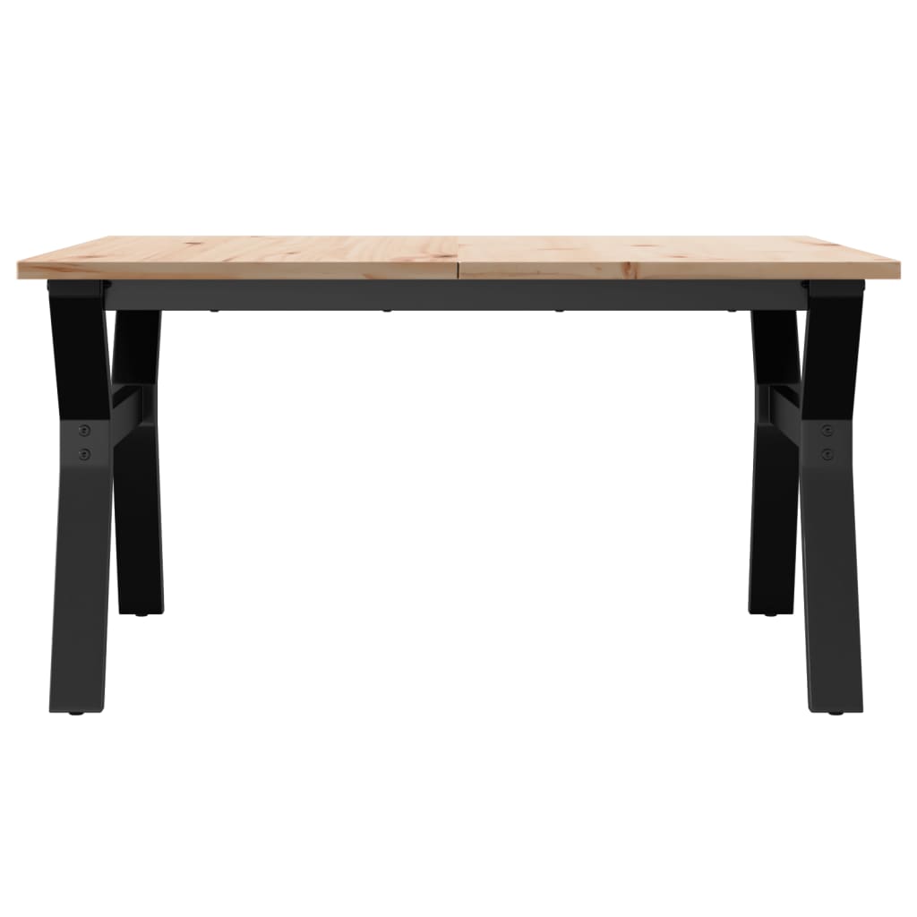 Mesa de centro estrutura em Y 90x90x45 cm pinho e aço