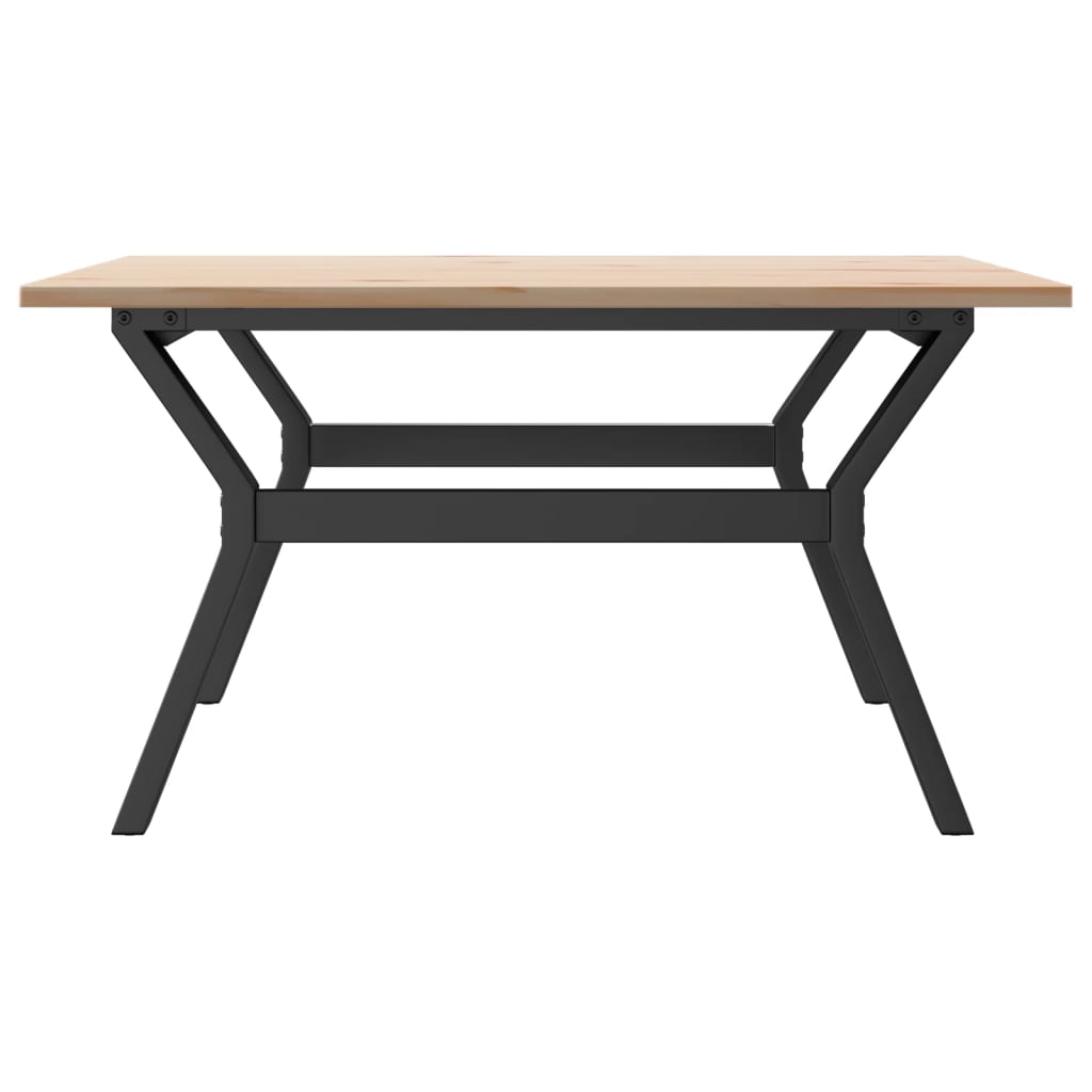 Mesa de centro estrutura em Y 90x90x45 cm pinho e aço