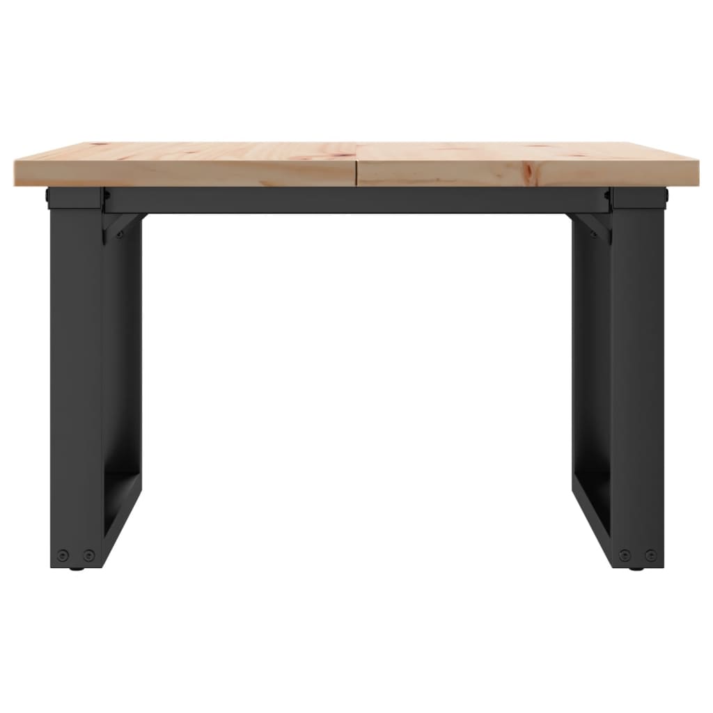 Mesa de centro estrutura em O 70x70x40,5 cm pinho/aço