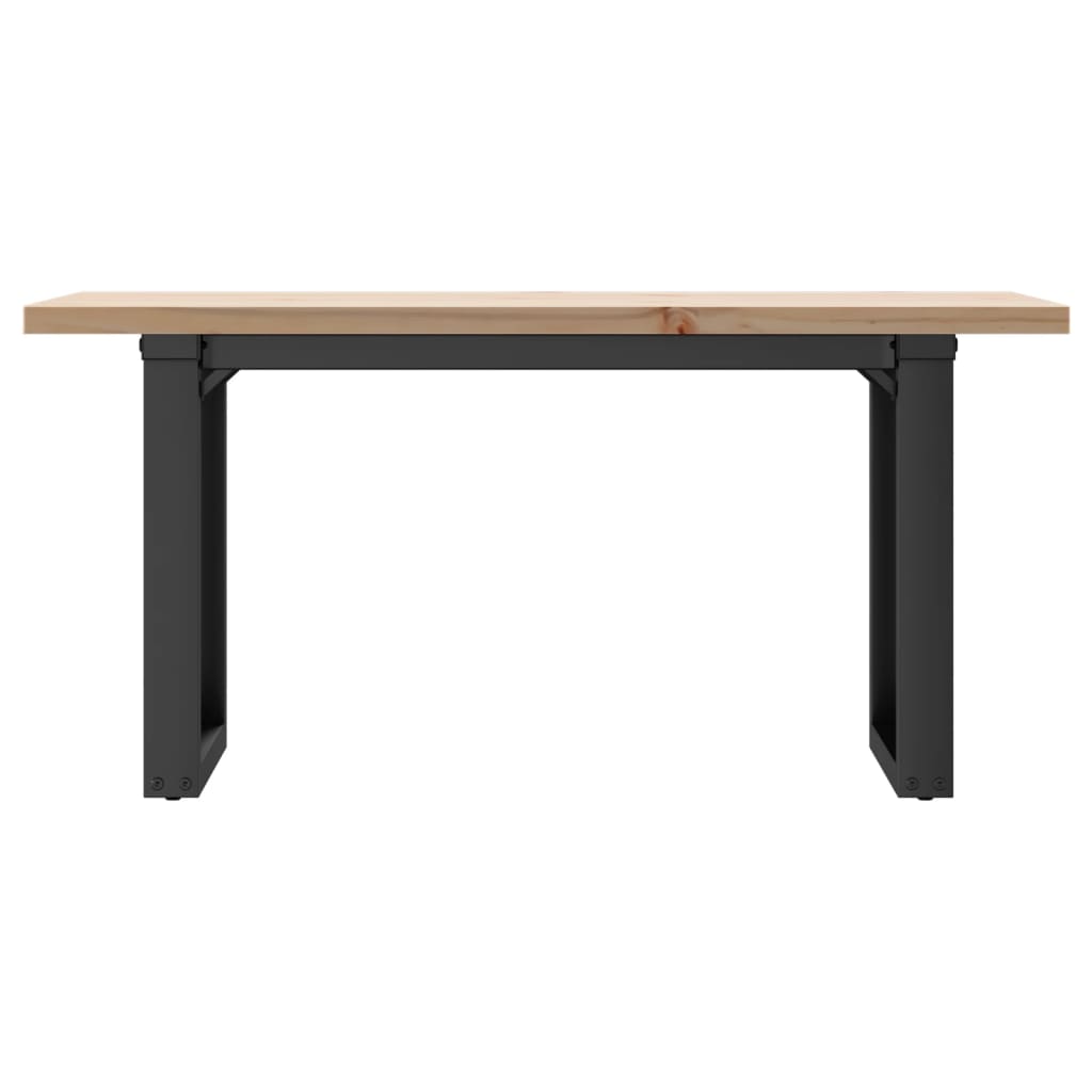 Mesa de centro estrutura em O 90x40x45,5 cm pinho/aço