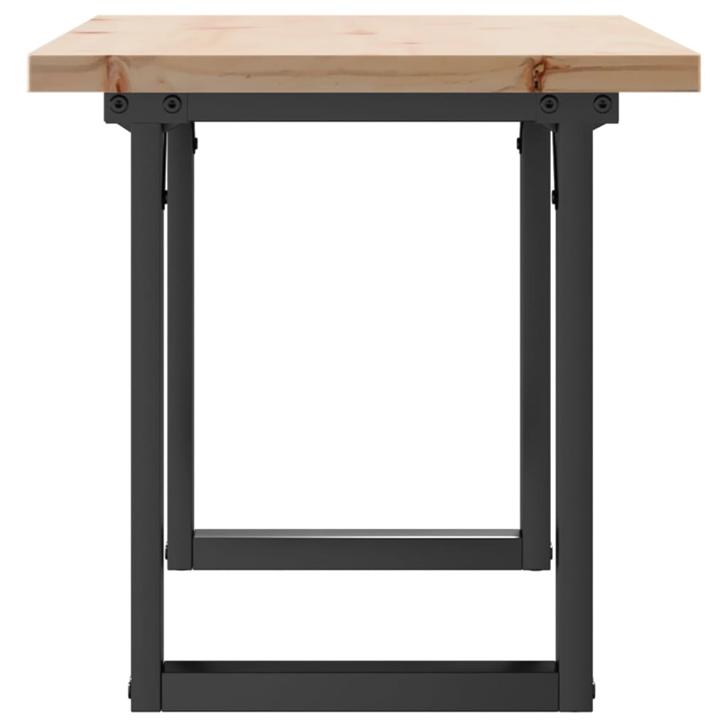 Mesa de centro estrutura em O 90x40x45,5 cm pinho/aço