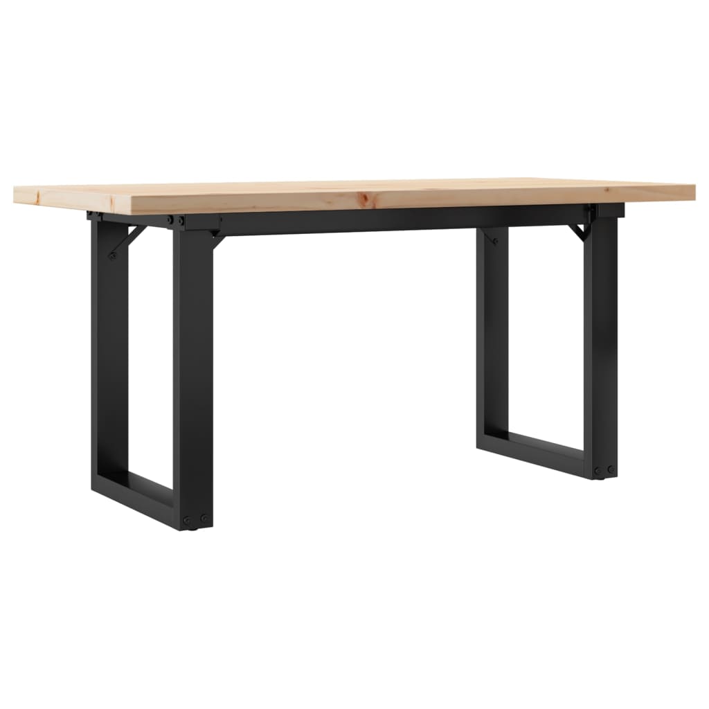 Mesa de centro estrutura em O 90x40x45,5 cm pinho/aço