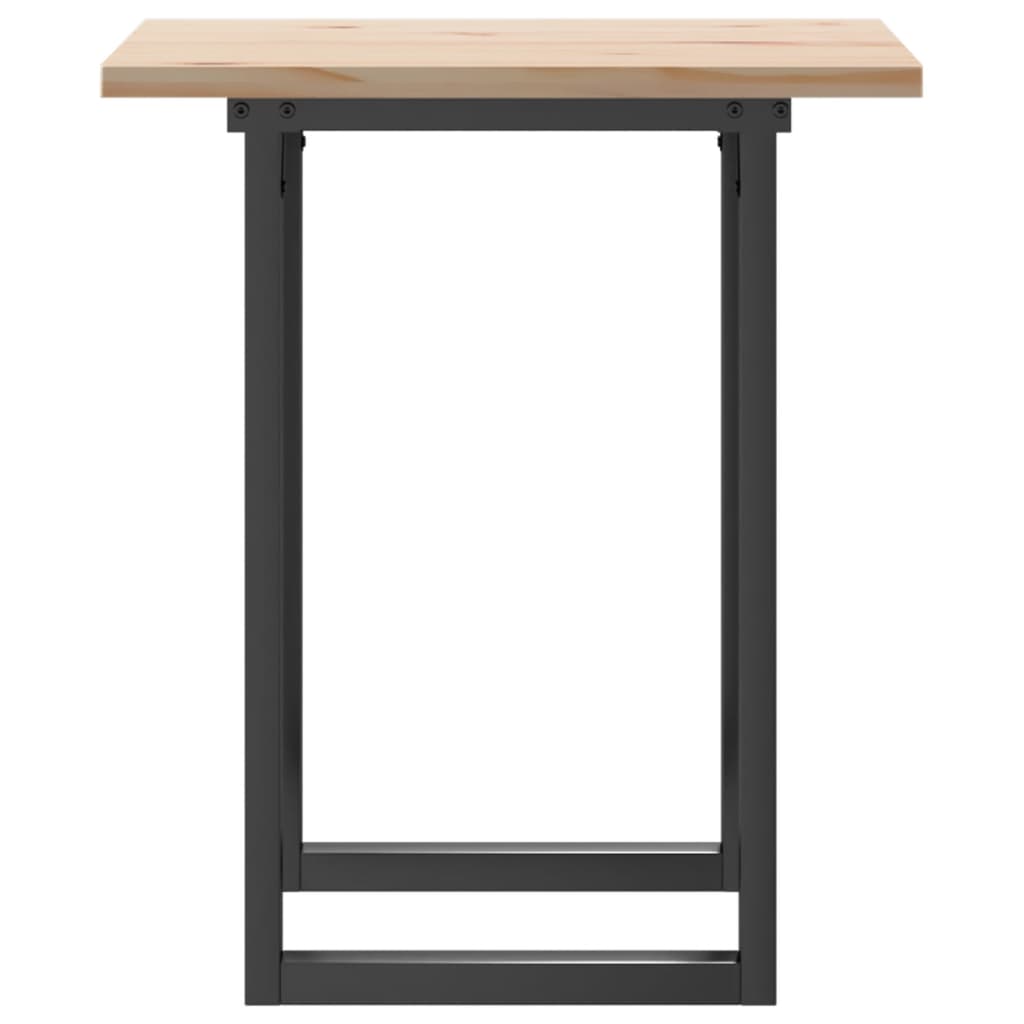 Mesa de jantar estrutura em O 70x70x75,5 cm pinho/aço