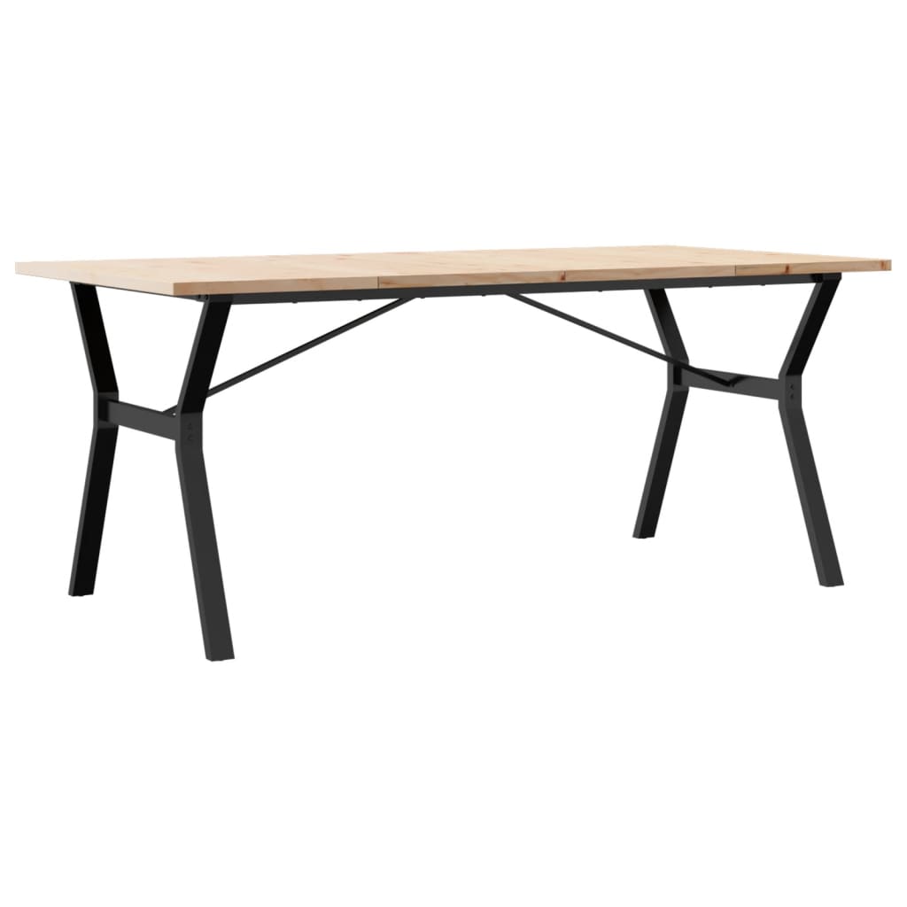 Mesa de jantar estrutura em Y 180x90x75,5cm pinho/aço