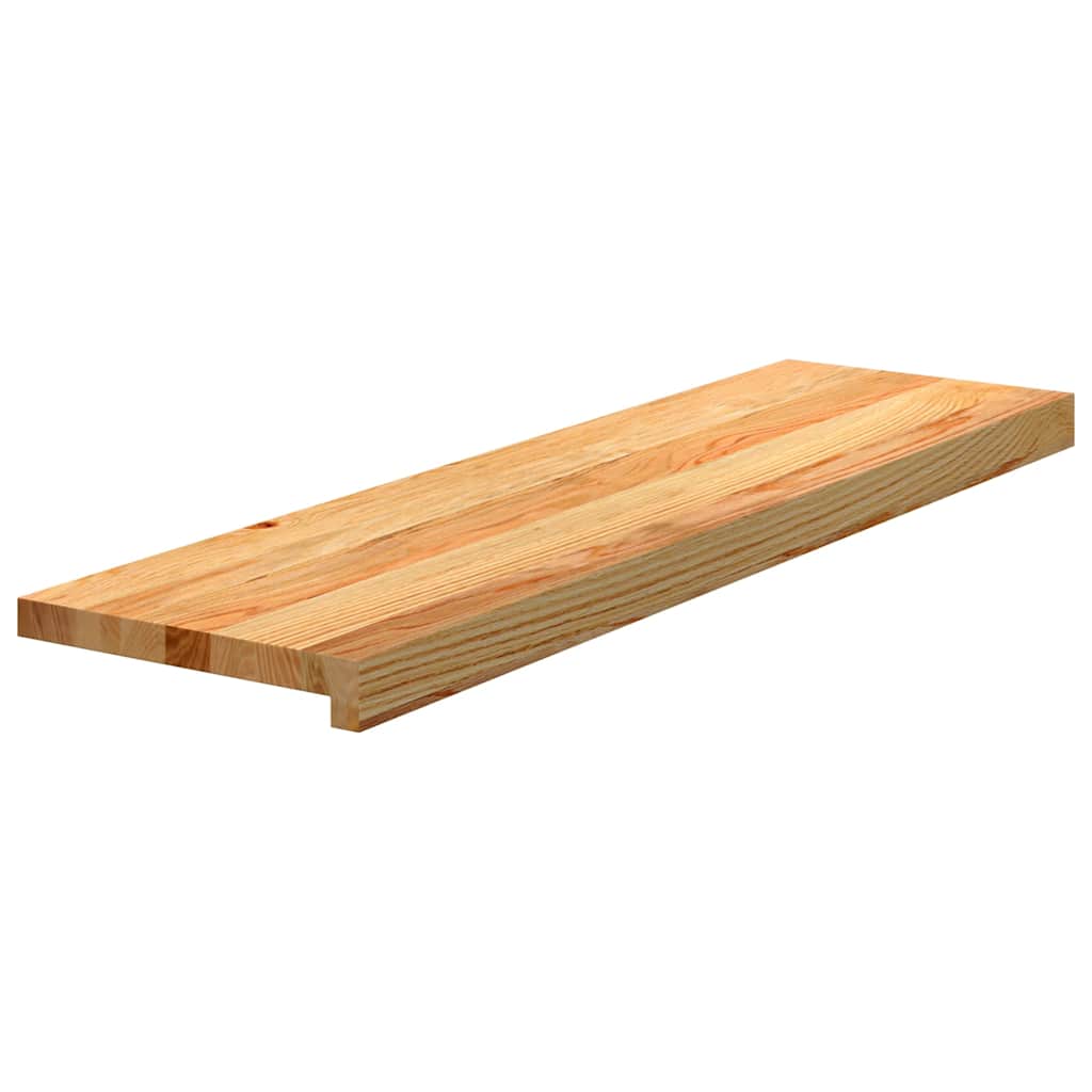 Tapetes de escada 8 pcs 90x30x2 cm carvalho castanho-claro