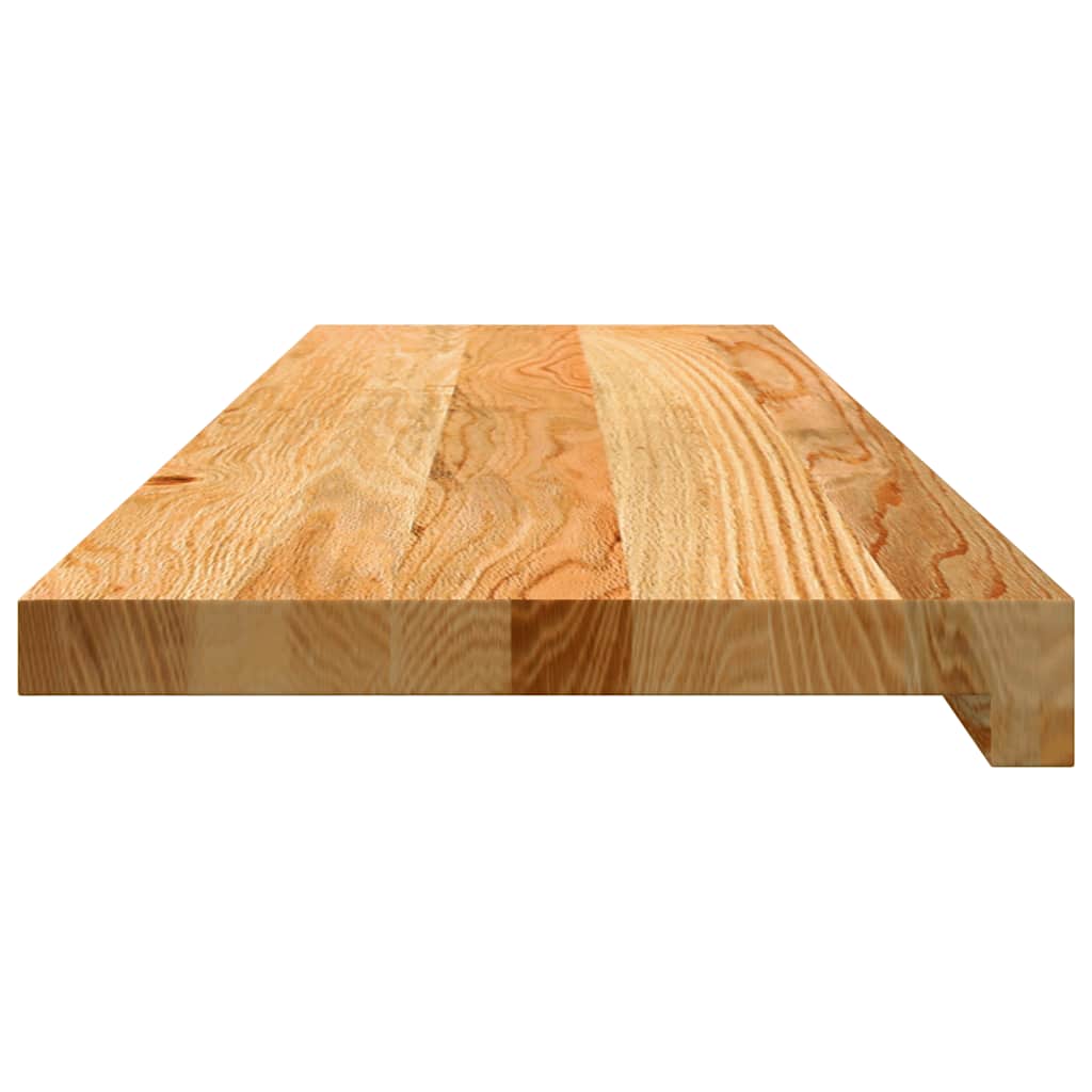 Tapetes de escada 8 pcs 90x30x2 cm carvalho castanho-claro