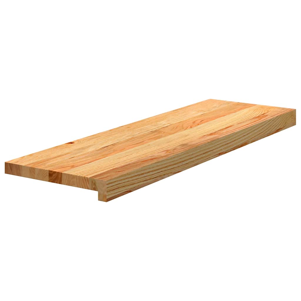 Tapetes de escada 16 pcs 80x25x2 cm carvalho castanho-claro