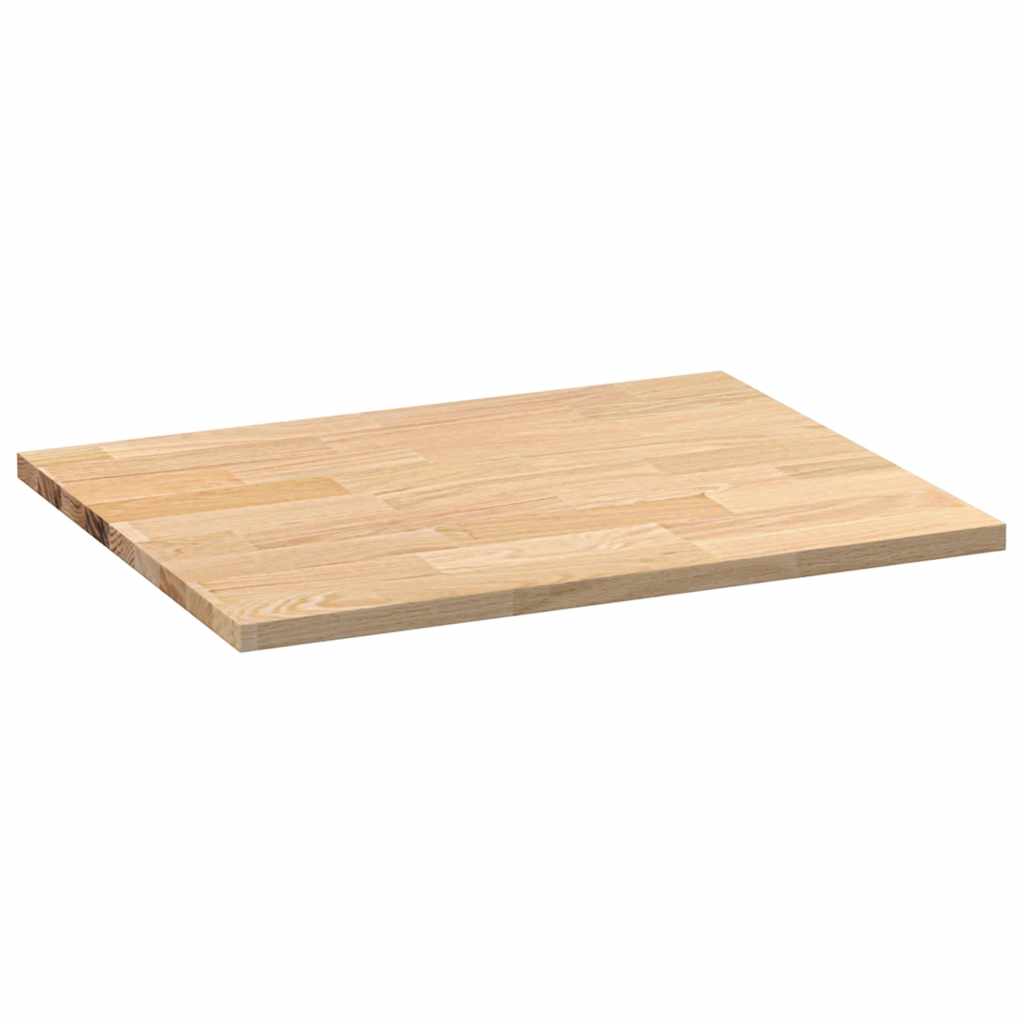 Bancada de cozinha retangular 80x63,5x2,7 cm carvalho maciça
