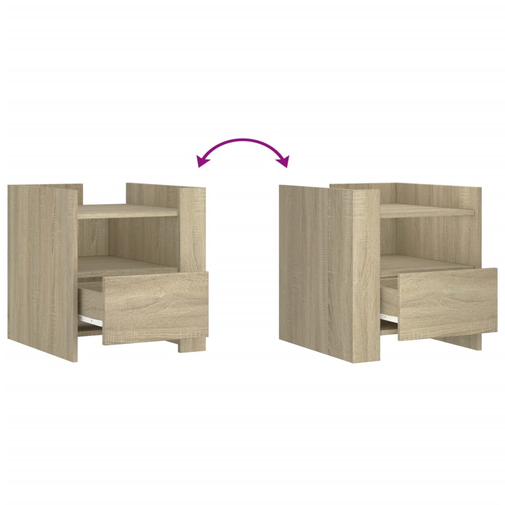 Mesa cabeceira 45x50x50 cm derivados de madeira carvalho sonoma