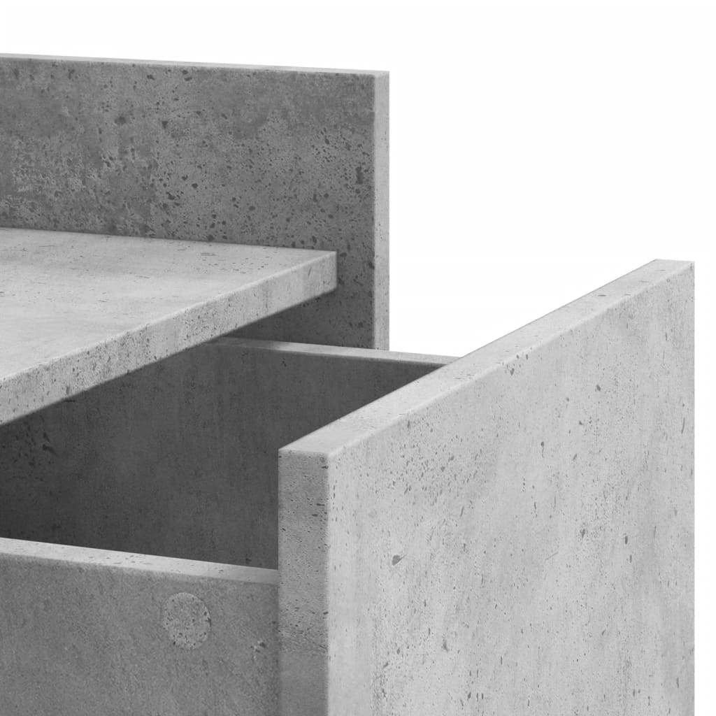 Mesa de cabeceira 45x50x65 cm derivados madeira cinza cimento