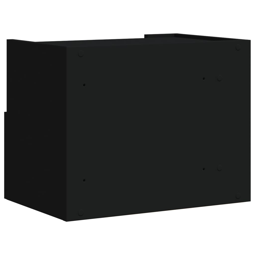 Mesas de cabeceira de parede 2 pcs 45x30x35 cm preto