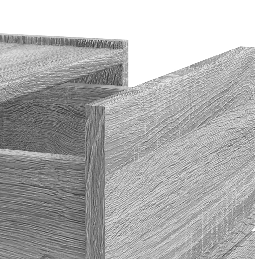 Mesas de cabeceira de parede 2 pcs 45x30x35 cm cinzento sonoma