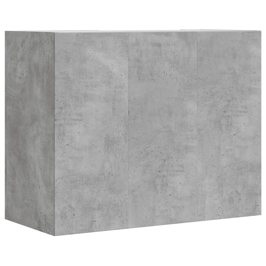 Armário parede 75x35x60 cm derivados madeira cinzento cimento