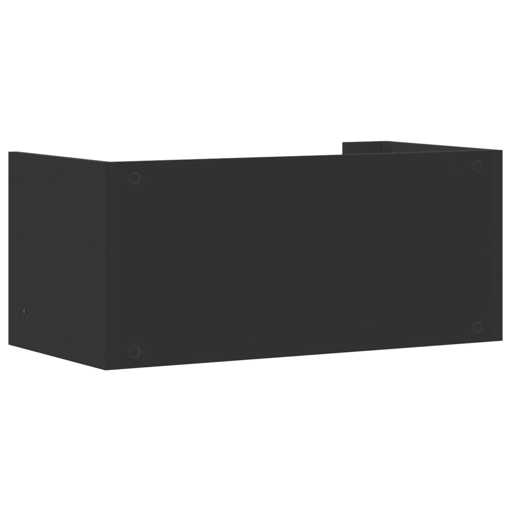 Prateleira de parede 70,5x35x30,5 cm derivados de madeira preto