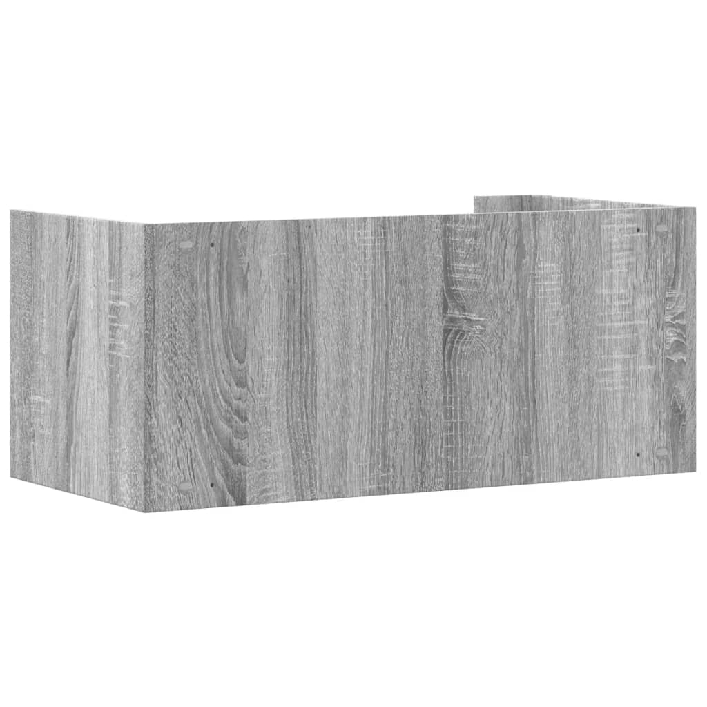 Prateleira parede 70,5x35x30,5cm deriv. de madeira cinza sonoma