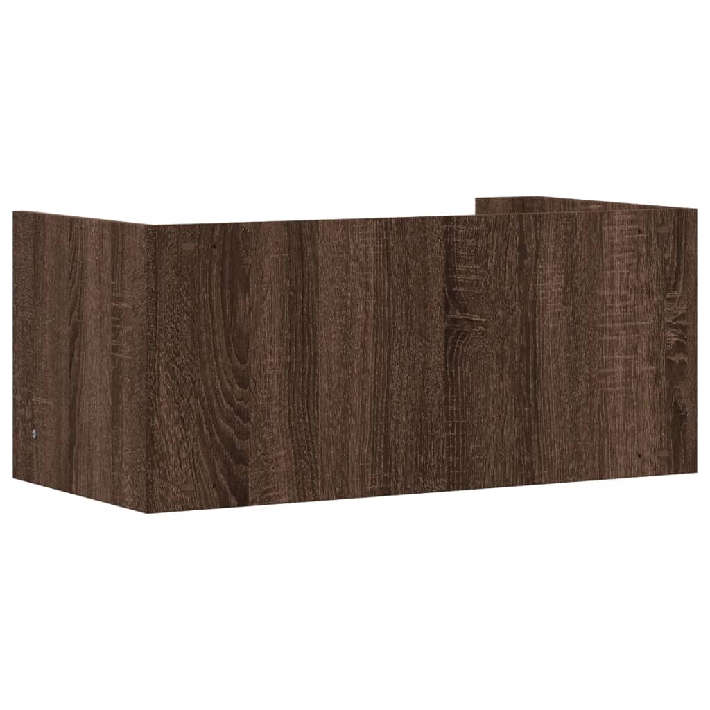 Estante parede 70,5x35x30,5 cm deriv. madeira carvalho castanho