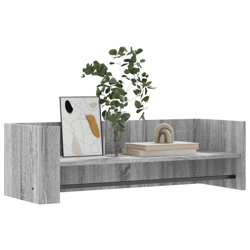 Prateleira parede 100x35x30,5 cm deriv. de madeira cinza sonoma