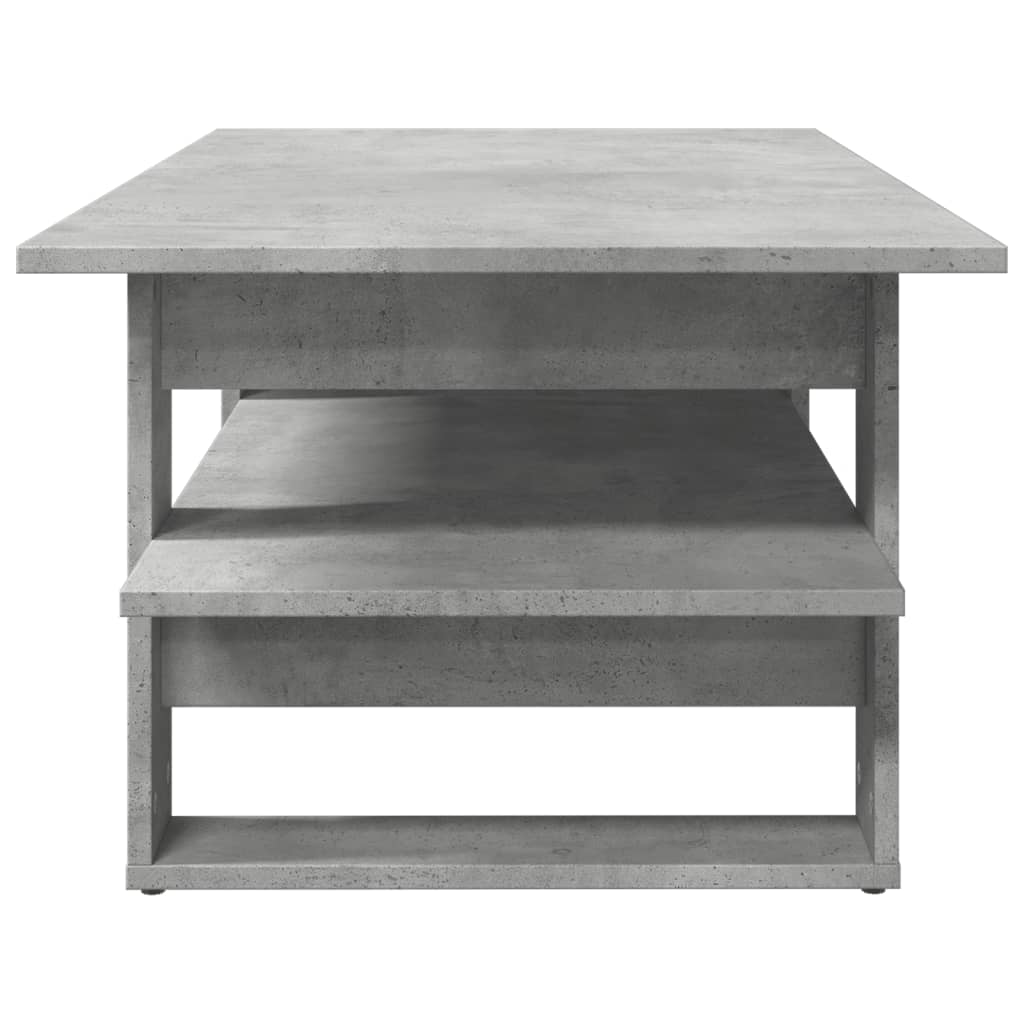 Mesa de centro 102x55x42 cm madeira processada cinza cimento