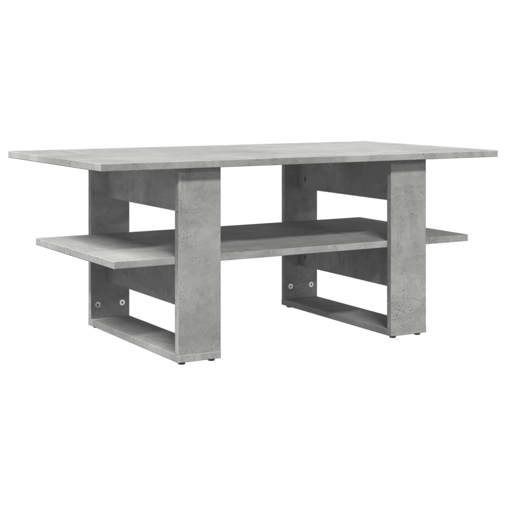 Mesa de centro 102x55x42 cm madeira processada cinza cimento
