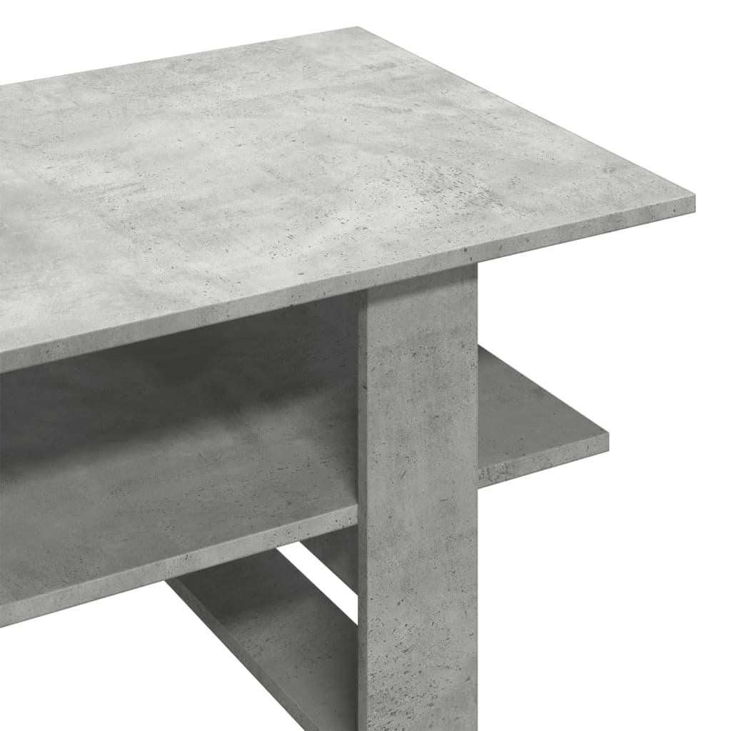 Mesa de centro 102x55x42 cm madeira processada cinza cimento