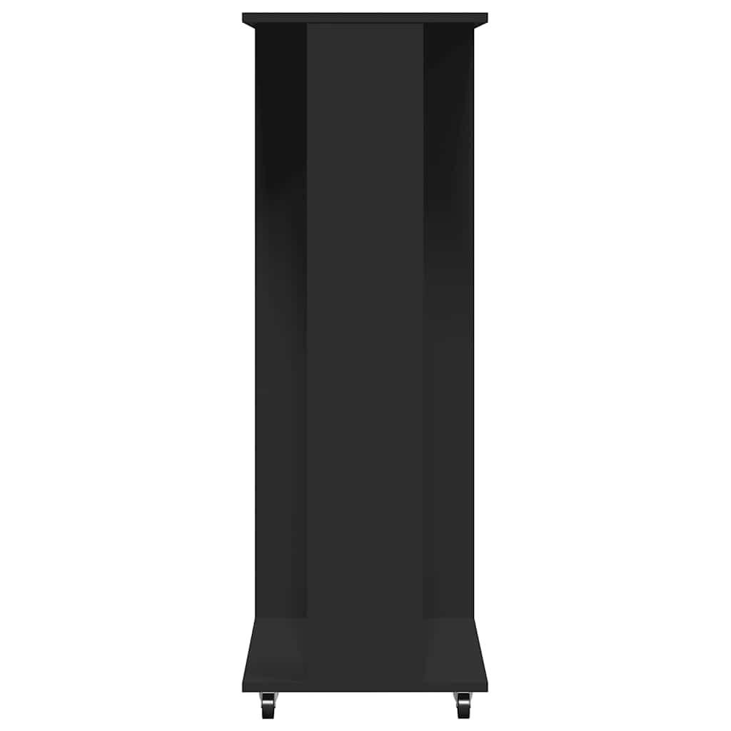Roupeiro com rodas 102x38x110 cm derivados de madeira preto
