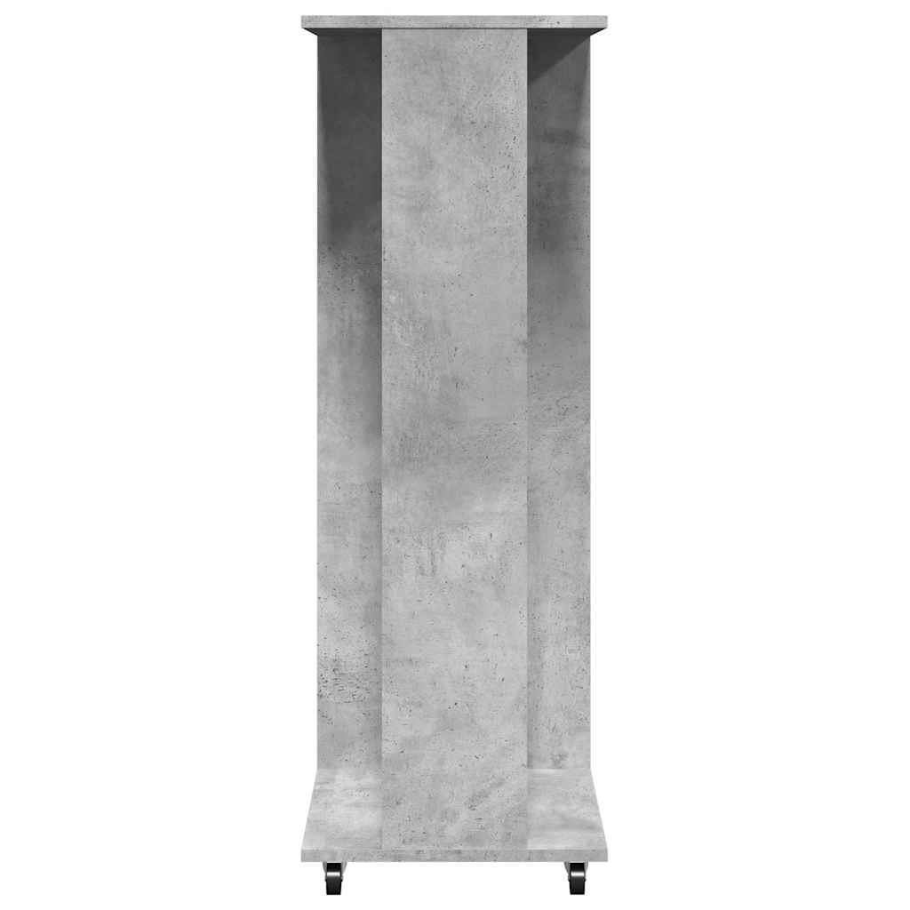 Roupeiro c/ rodas 102x38x110 cm deriv. madeira cinzento cimento