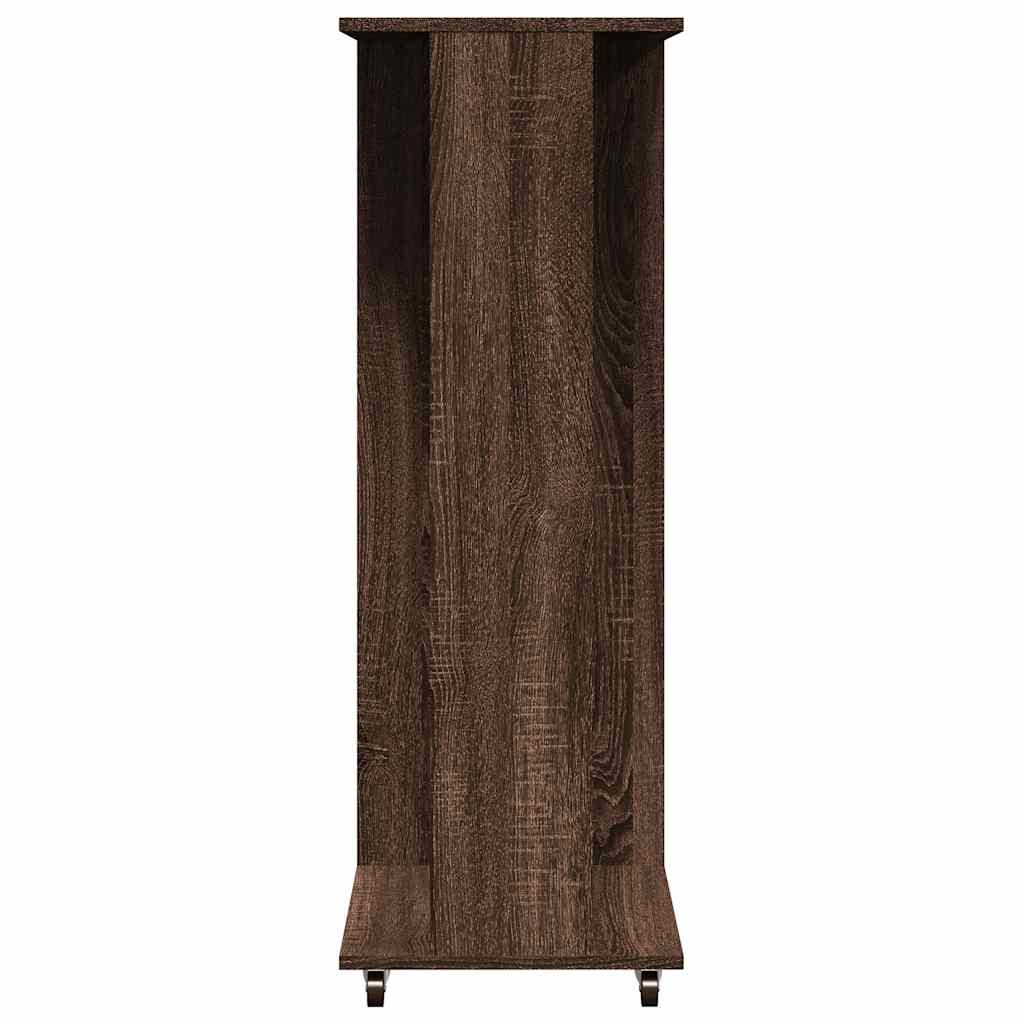 Roupeiro c/ rodas 102x38x110cm deriv. madeira carvalho castanho