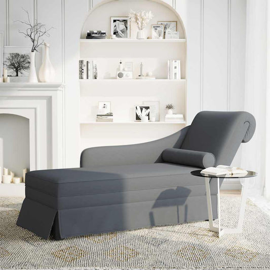 Chaise lounge c/ reforço/apoio de braços direito veludo