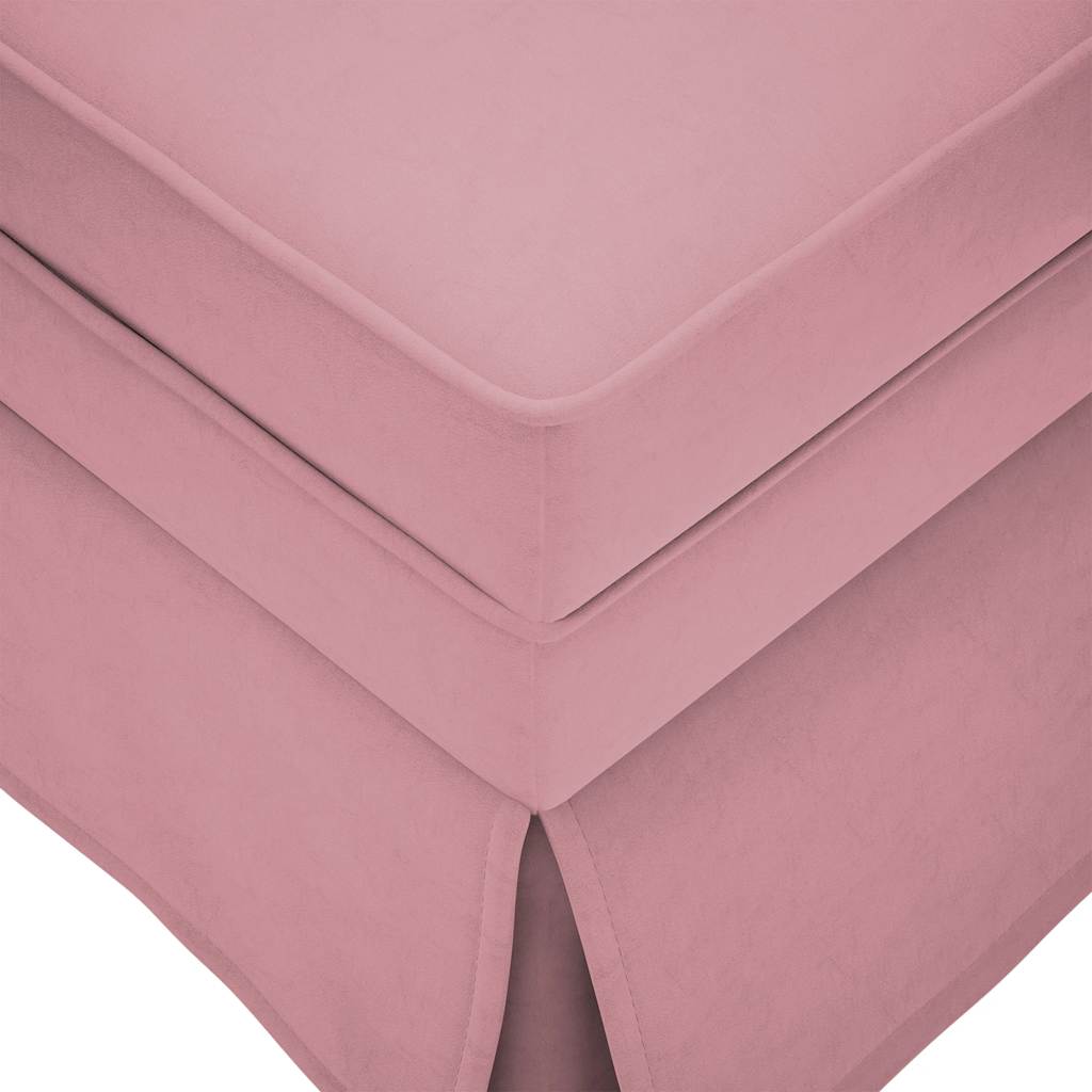 Chaise lounge c/ reforço/apoio de braços direito veludo rosa