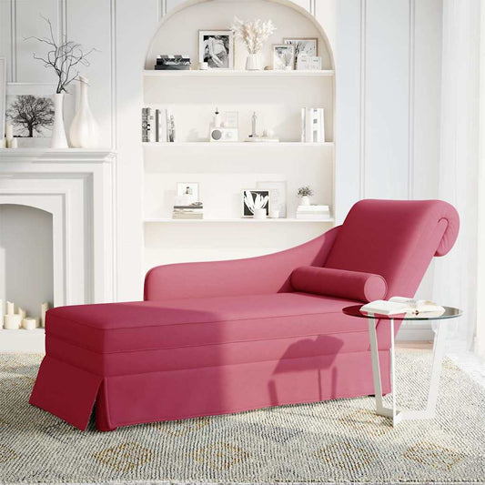 Chaise lounge c/ reforço/apoio de braços direito veludo
