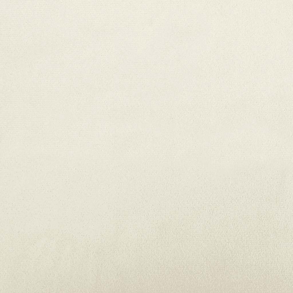 Chaise-longue com apoio de braço direito veludo creme