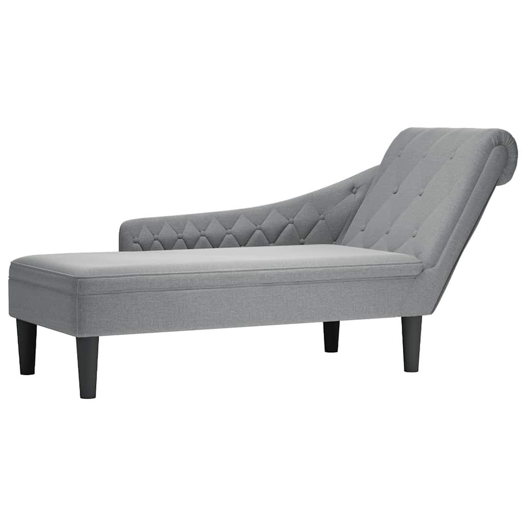 Chaise lounge c/ almofada/apoio de braços direito tecido