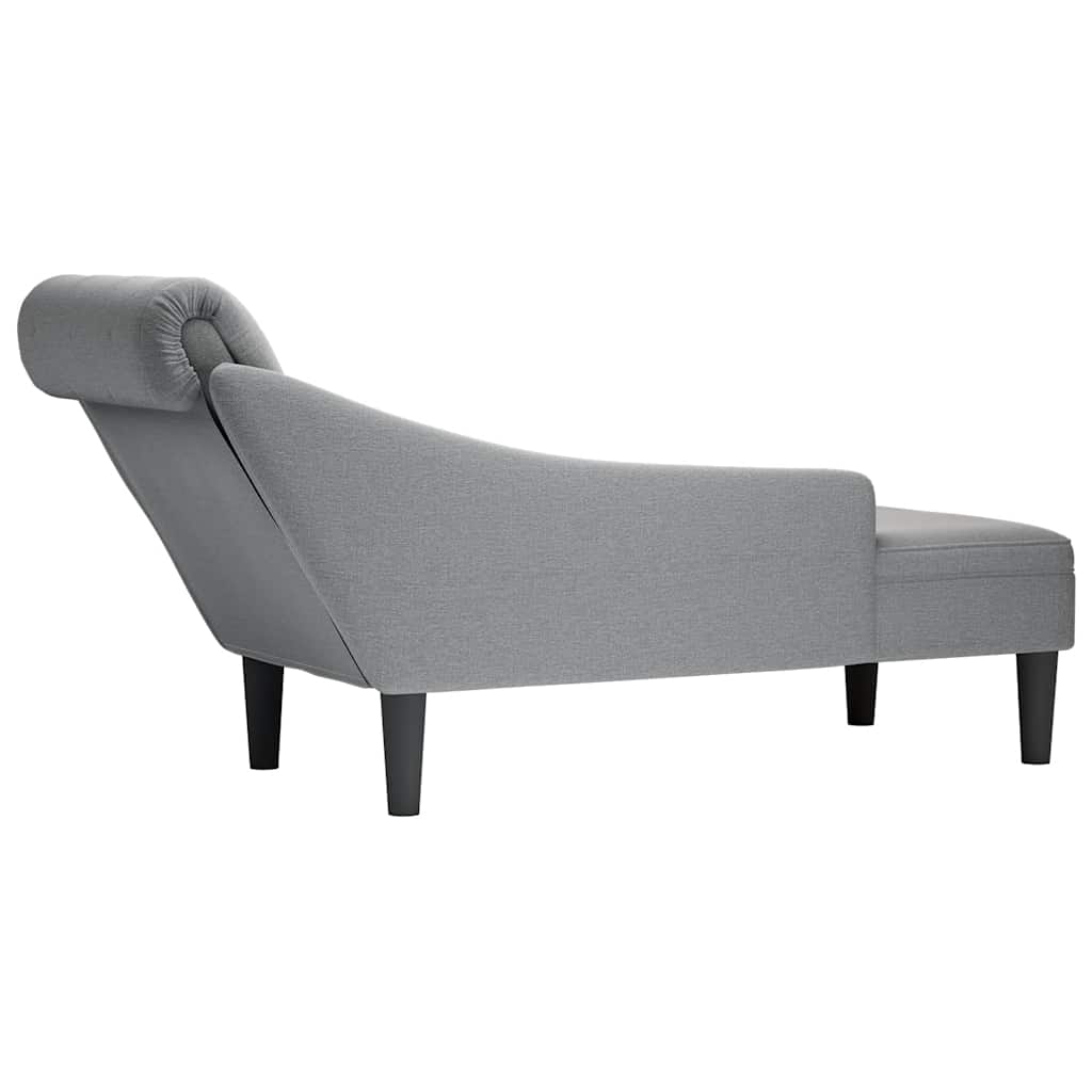 Chaise lounge c/ almofada/apoio de braços direito tecido