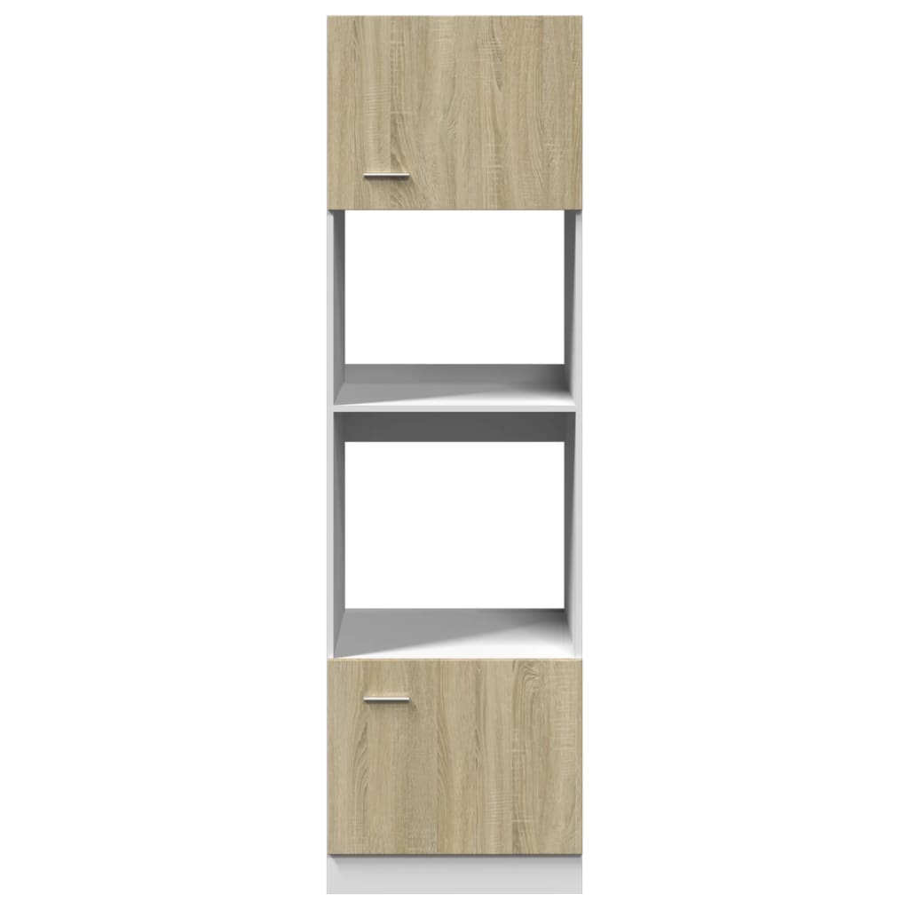 Armário para micro-ondas “Lyon” 60x57x207cm cor carvalho