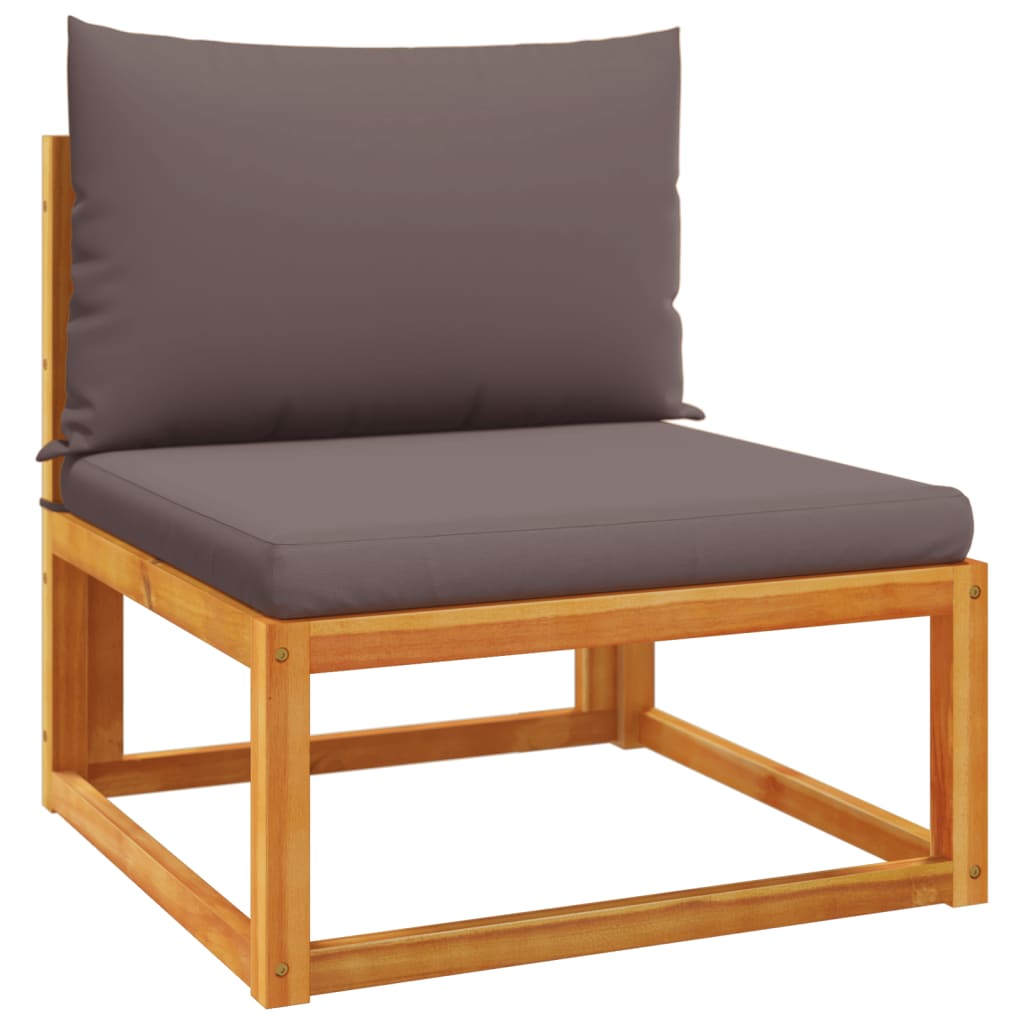 Conjunto de sofás de jardim vidaXL de 10 peças com almofadas de madeira de acácia e corda