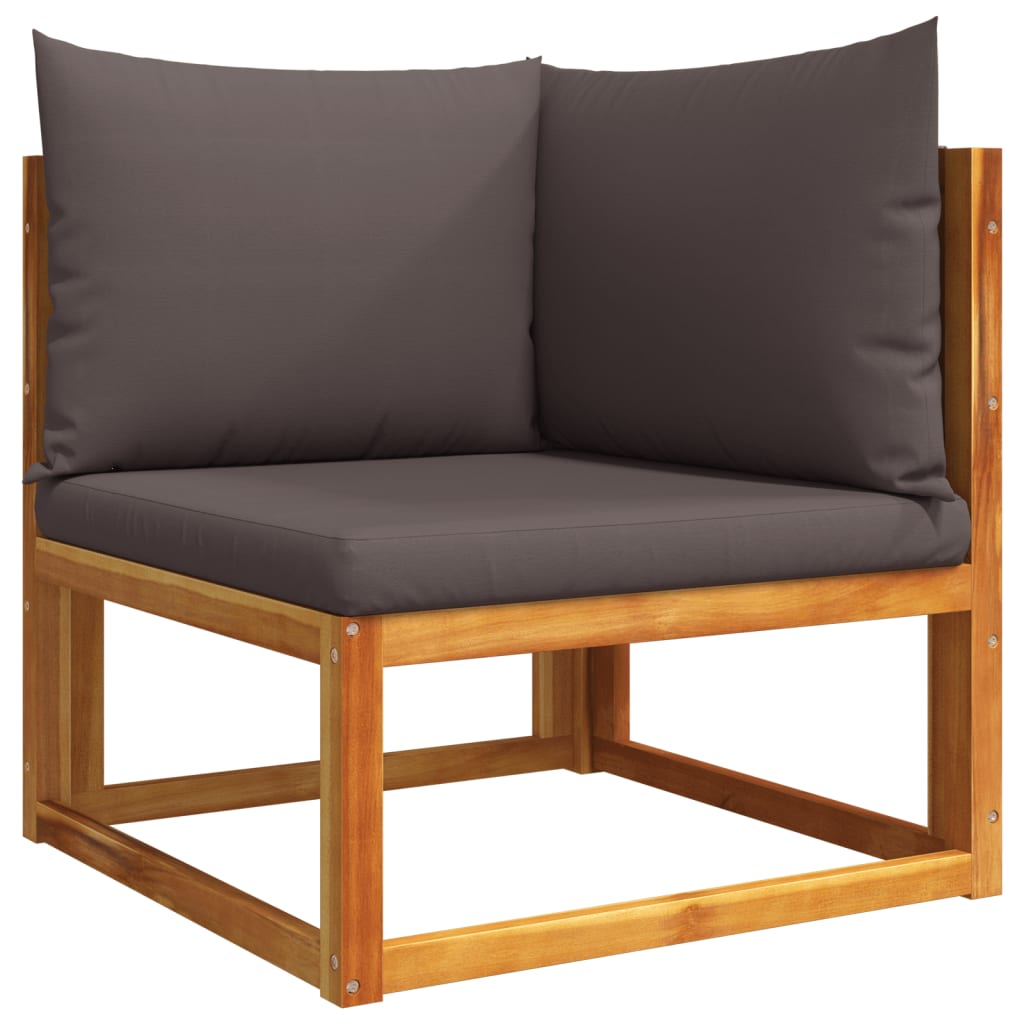 Conjunto de sofás de jardim vidaXL de 11 peças com almofadas de madeira de acácia e corda