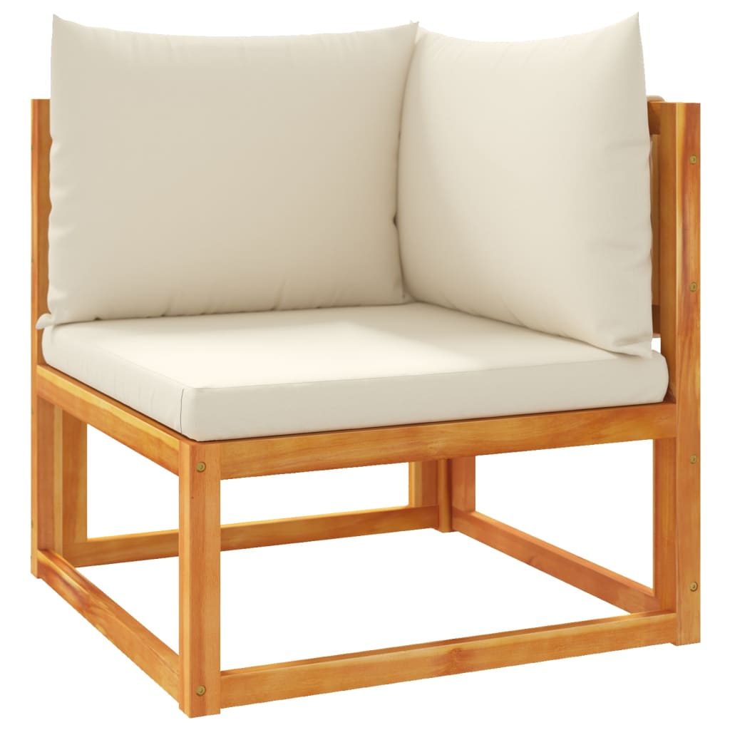 Conjunto de sofás de jardim vidaXL de 10 peças com almofadas de madeira de acácia e corda