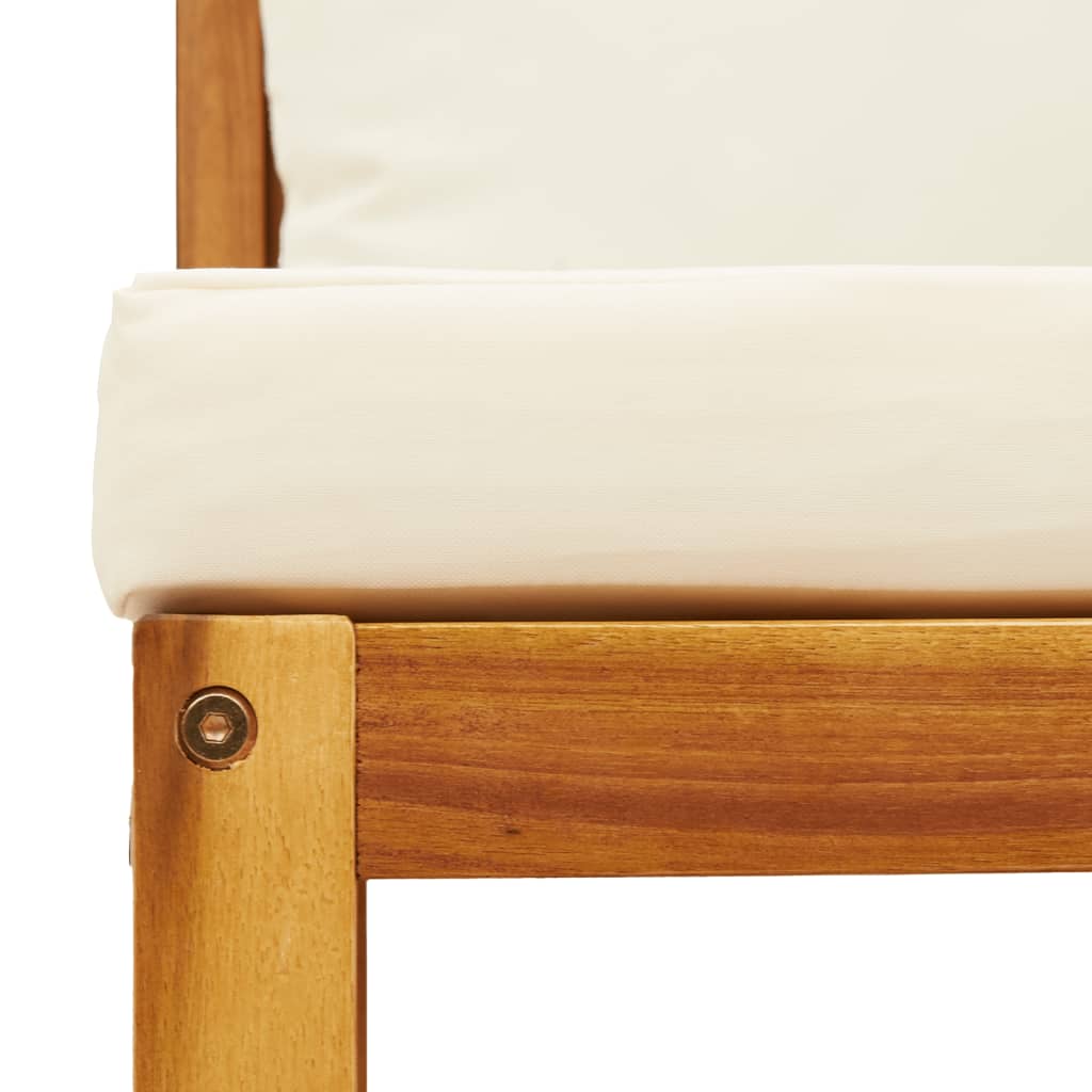Conjunto de sofás de jardim vidaXL de 5 peças com almofadas de madeira de acácia e corda