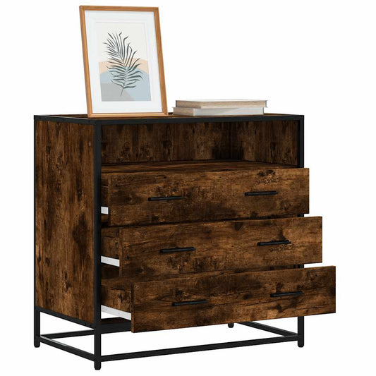 Armário de gavetas 70x41x70 cm deriv. madeira carvalho fumado