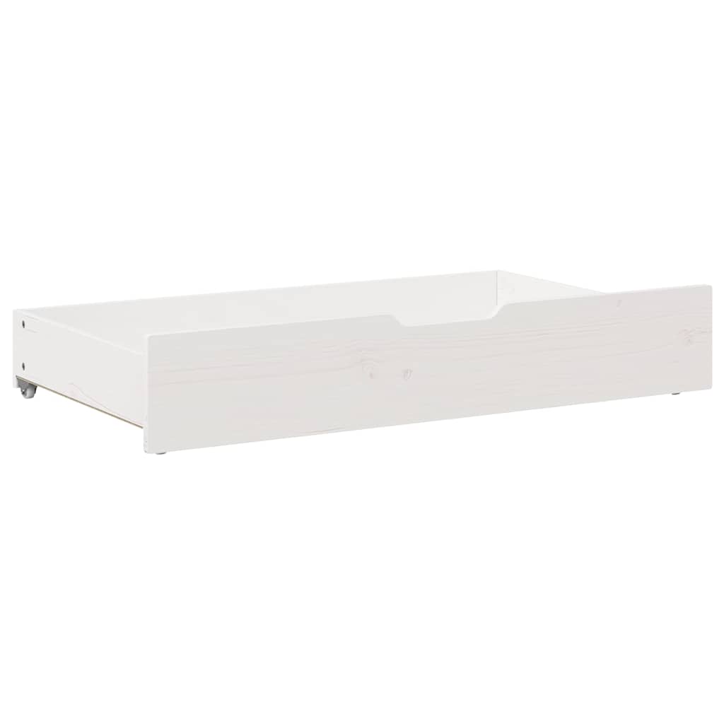 Gavetas para cama 2 pcs 90x55x17 cm pinho maciço branco