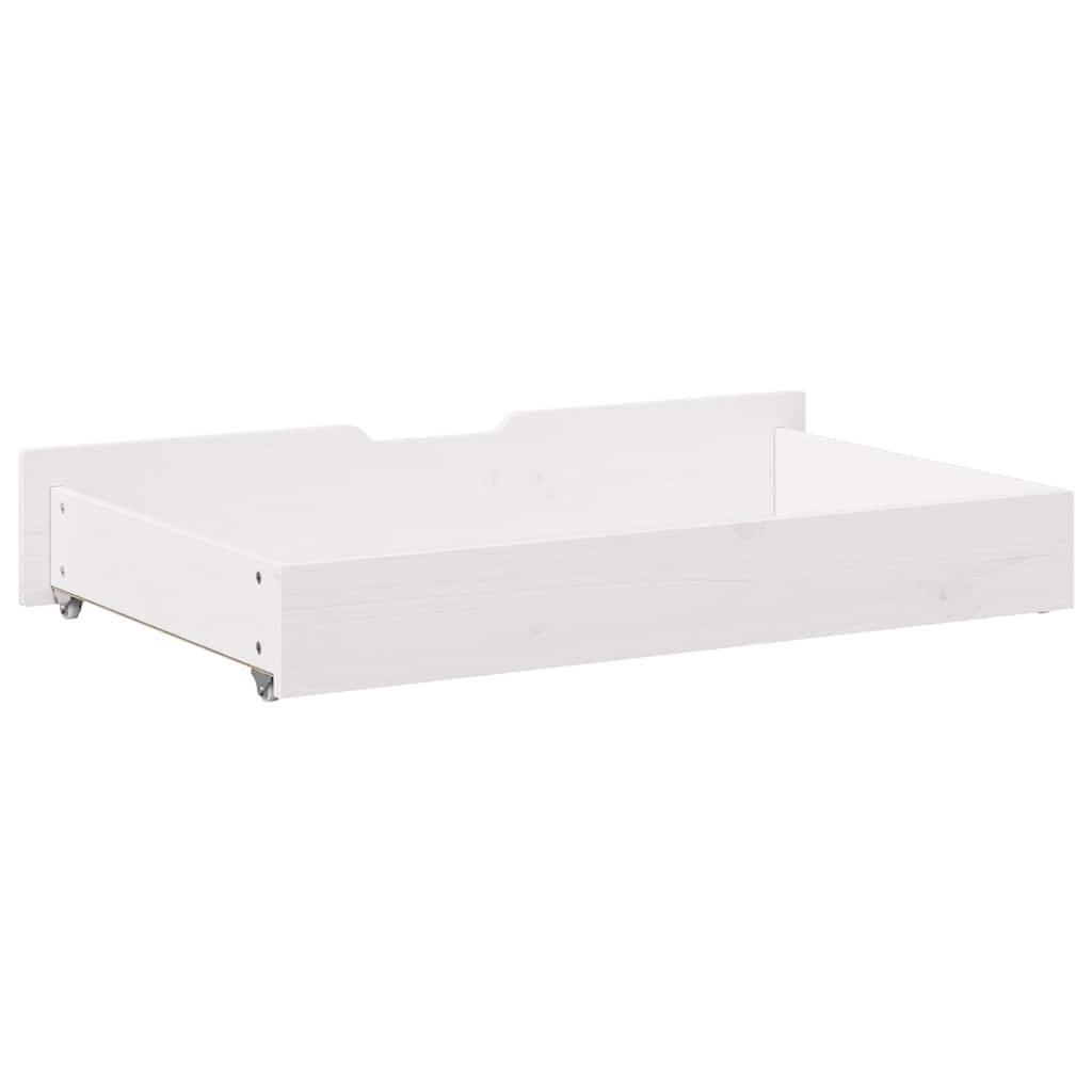 Gavetas para cama 2 pcs 90x55x17 cm pinho maciço branco