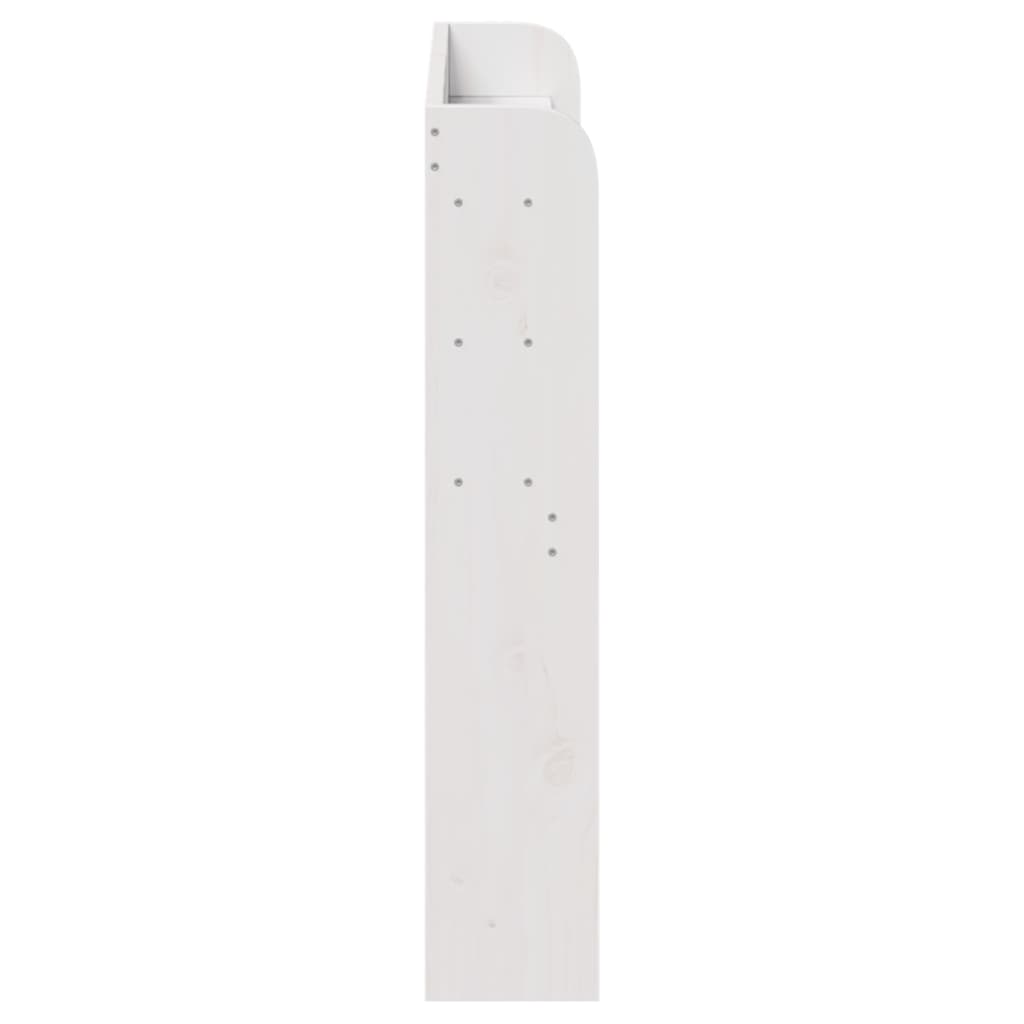 Cabeceira com prateleiras 100 cm madeira de pinho maciça branco