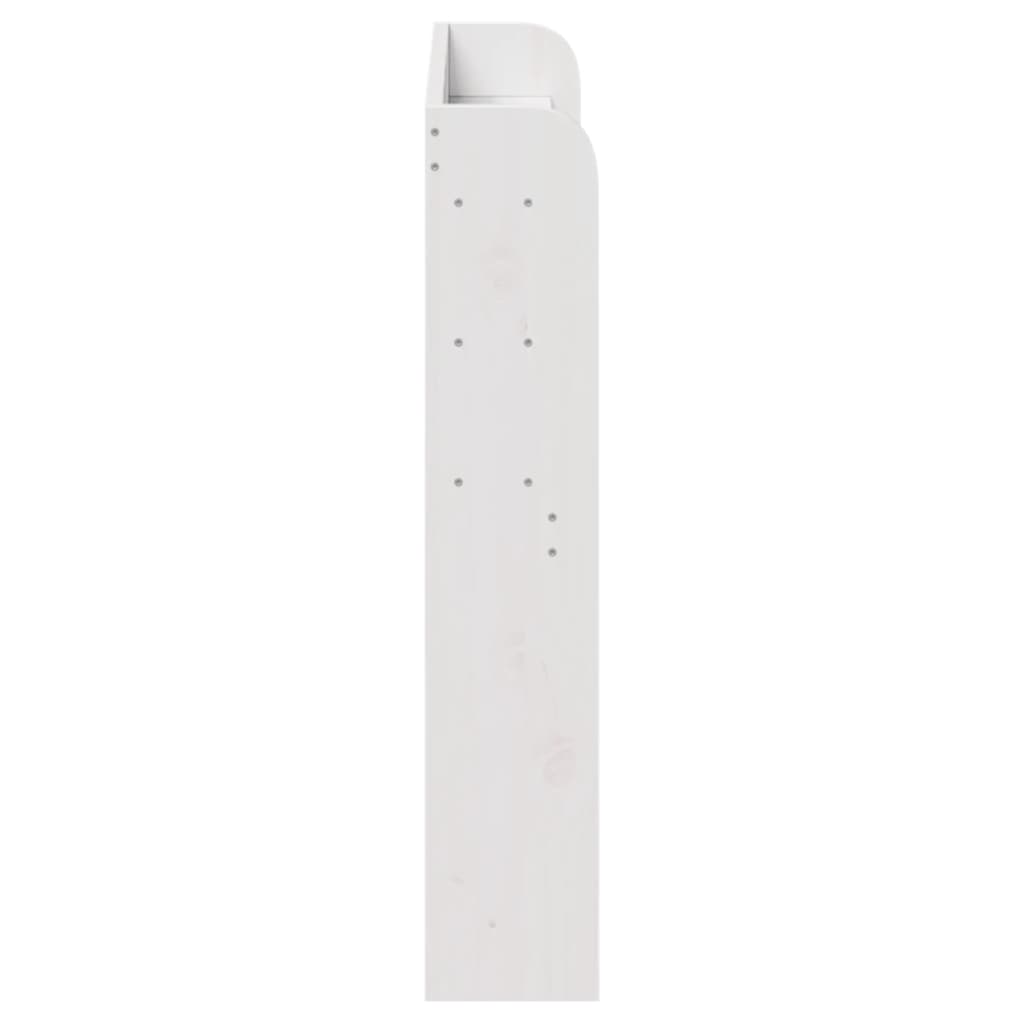 Cabeceira com prateleiras 90 cm madeira de pinho maciça branco
