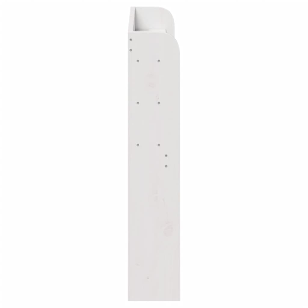 Cabeceira com prateleiras 75 cm madeira de pinho maciça branco