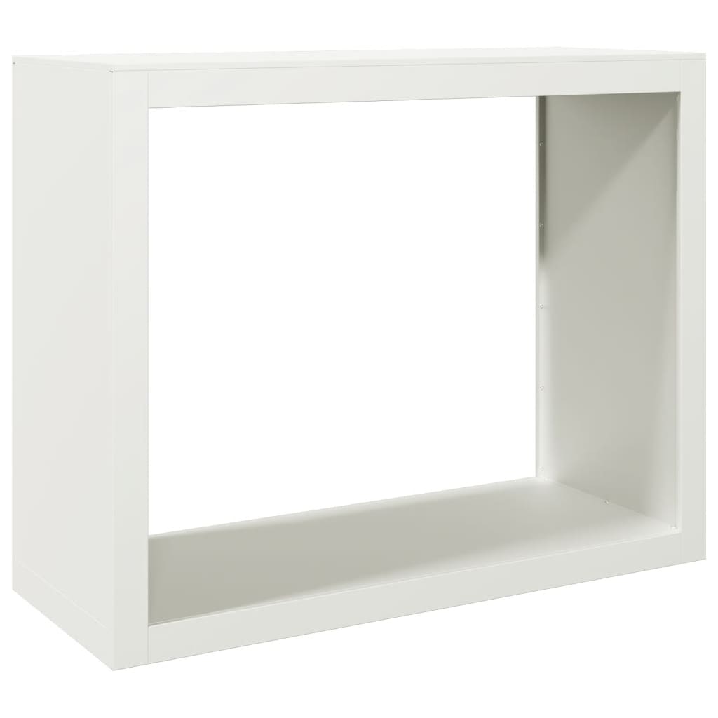Suporte para lenha 100x40x80 cm aço branco